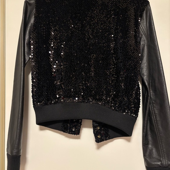 Ralph Lauren Black Sequin Bomber Jacket - Picture 6 of 7